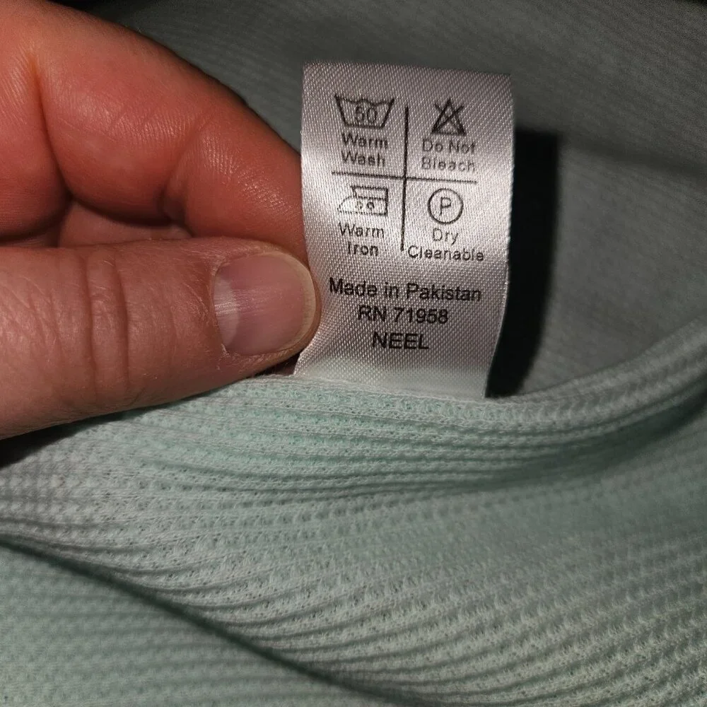Bambini Solid Mint Green Waffle Knit 100% Cotton Thermal Blanket 28